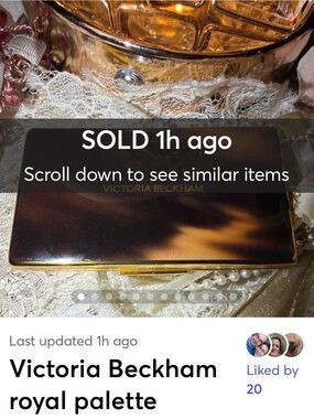 Sold on M 
Victoria Beckham Brown and Gold Compact